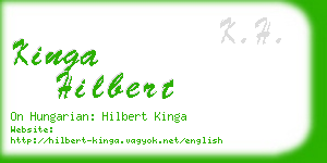 kinga hilbert business card